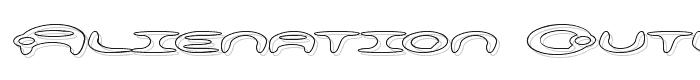 alienation Outline font